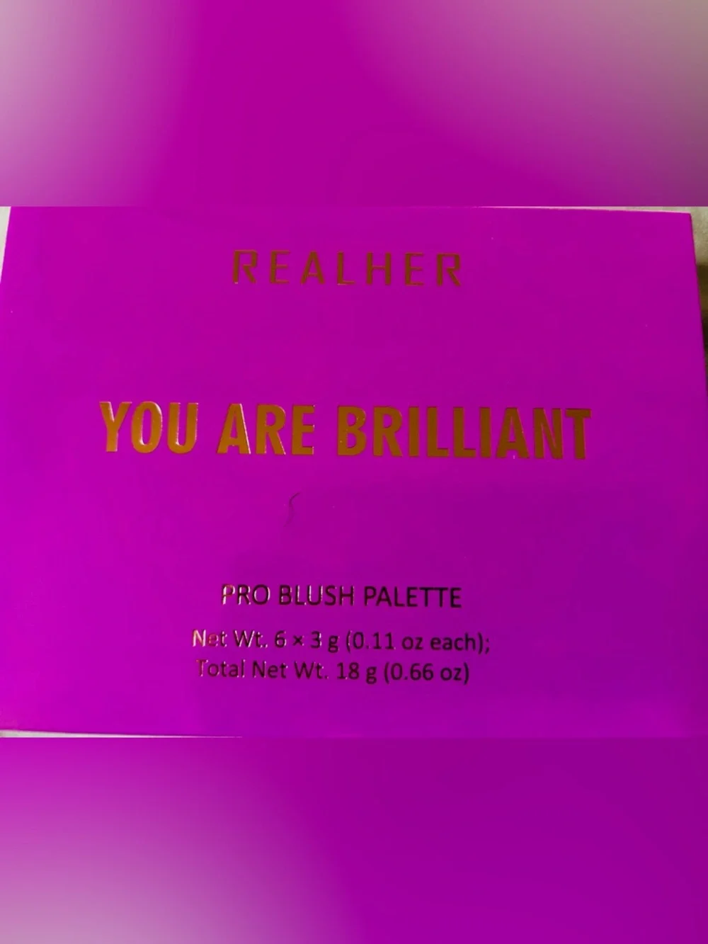 REALHER You Are Brilliant PRO Blush Palette - Multi-Pink & Peach Shades NIB